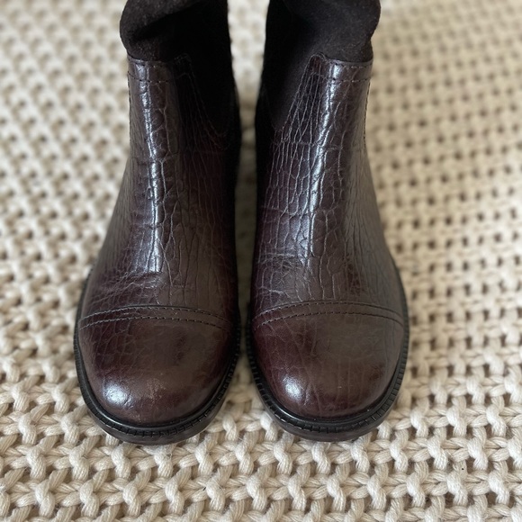 Tory Burch Brown 'corey' Leather Suede Boots - Picture 14 of 15